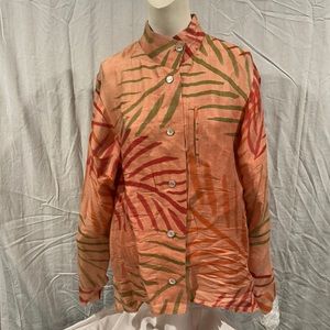 Kay Chapman vintage silk and linen top - size 0